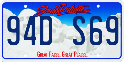 SD license plate 94DS69