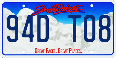 SD license plate 94DT08
