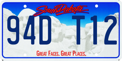SD license plate 94DT12