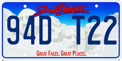 SD license plate 94DT22