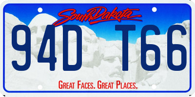 SD license plate 94DT66