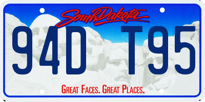 SD license plate 94DT95