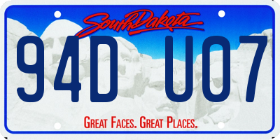 SD license plate 94DU07