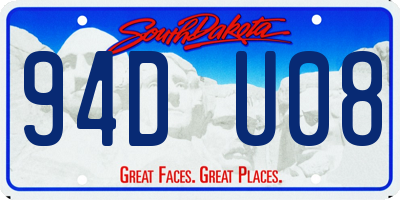 SD license plate 94DU08