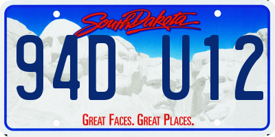 SD license plate 94DU12