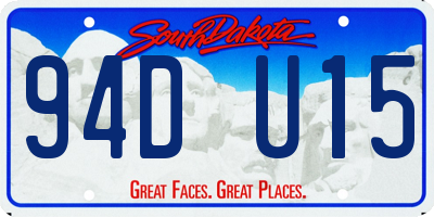 SD license plate 94DU15