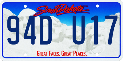 SD license plate 94DU17
