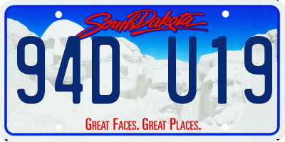 SD license plate 94DU19
