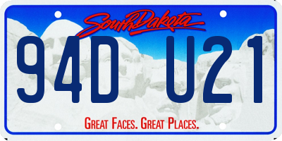 SD license plate 94DU21