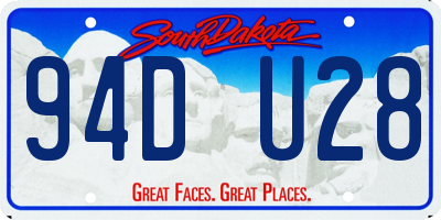 SD license plate 94DU28