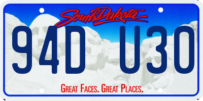 SD license plate 94DU30