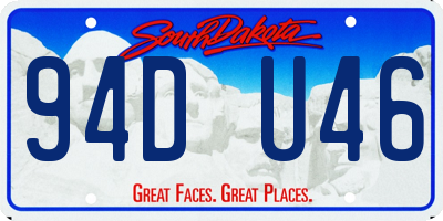 SD license plate 94DU46