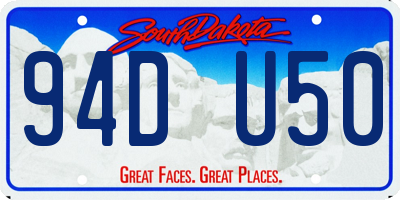 SD license plate 94DU50