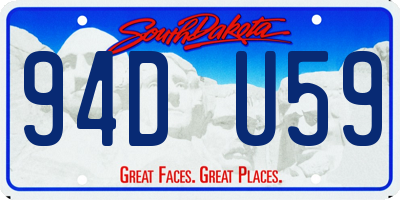 SD license plate 94DU59