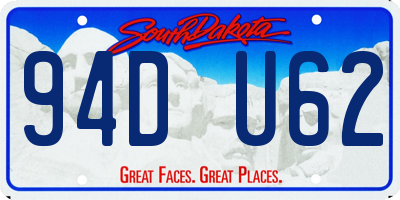 SD license plate 94DU62