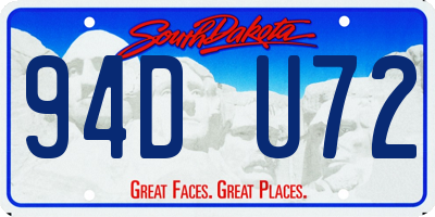 SD license plate 94DU72