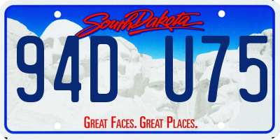 SD license plate 94DU75