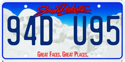 SD license plate 94DU95