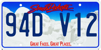 SD license plate 94DV12
