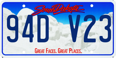 SD license plate 94DV23