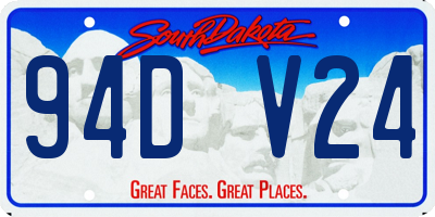 SD license plate 94DV24