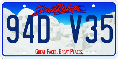SD license plate 94DV35