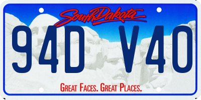 SD license plate 94DV40