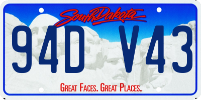 SD license plate 94DV43