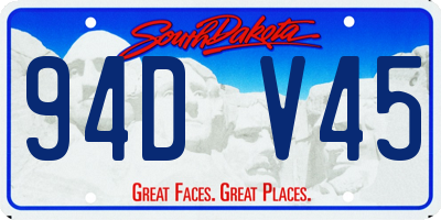 SD license plate 94DV45