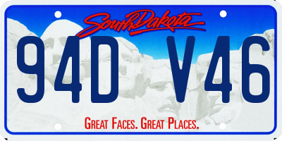 SD license plate 94DV46