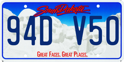 SD license plate 94DV50