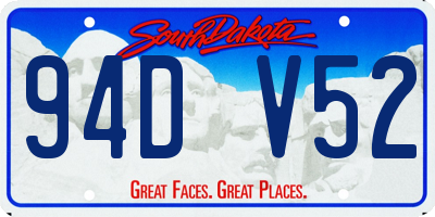 SD license plate 94DV52