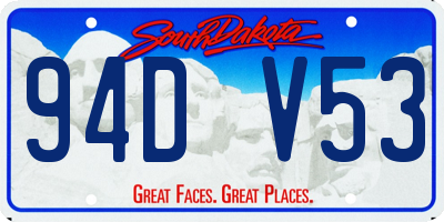 SD license plate 94DV53