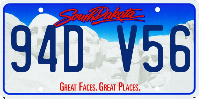 SD license plate 94DV56