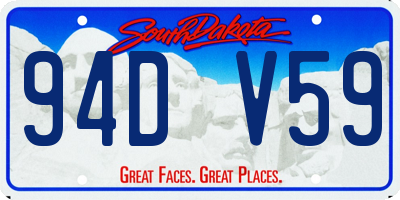 SD license plate 94DV59