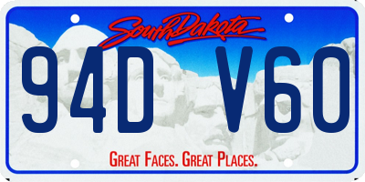 SD license plate 94DV60