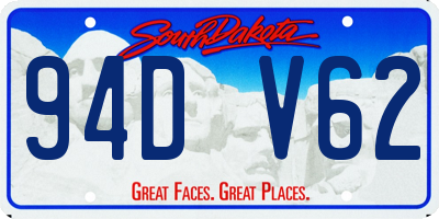 SD license plate 94DV62