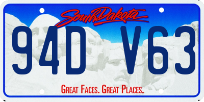 SD license plate 94DV63