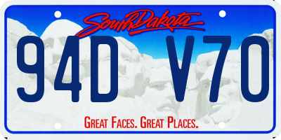 SD license plate 94DV70