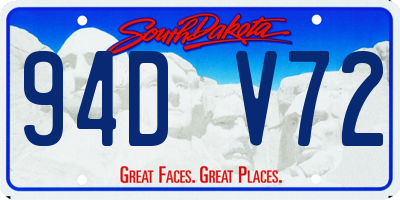 SD license plate 94DV72