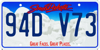 SD license plate 94DV73