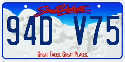SD license plate 94DV75