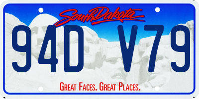 SD license plate 94DV79