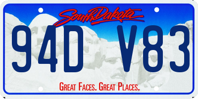 SD license plate 94DV83