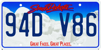 SD license plate 94DV86