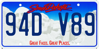 SD license plate 94DV89