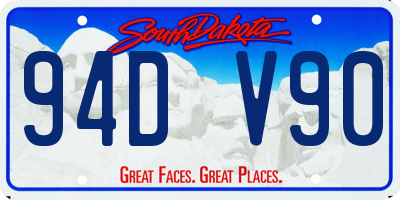 SD license plate 94DV90