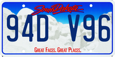 SD license plate 94DV96