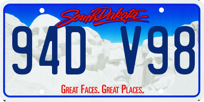 SD license plate 94DV98