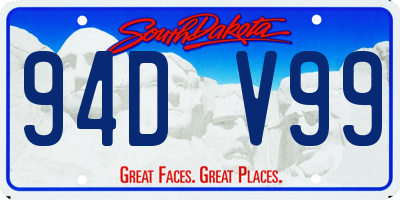 SD license plate 94DV99